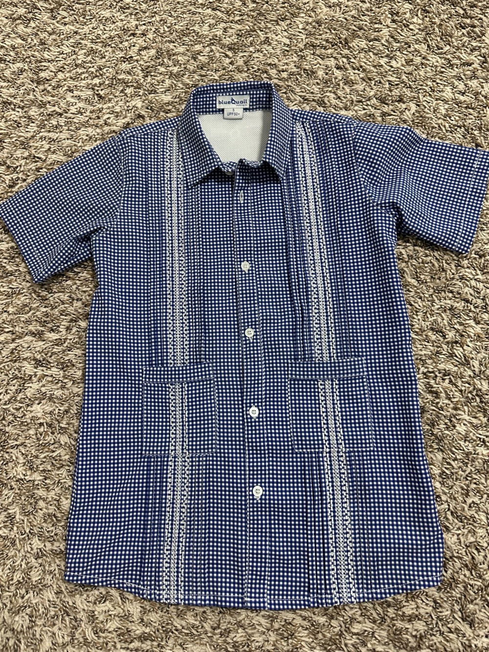 Blue Quail boys shirt  Navy Button-Up Shirt for Kids